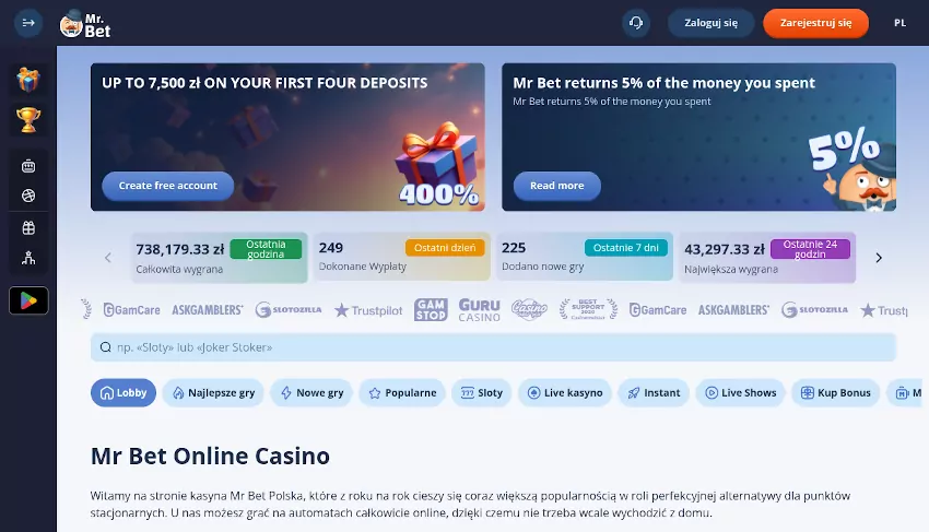 MrBet Casino MrBet Casino Opinie